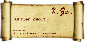 Kuffler Zsolt névjegykártya